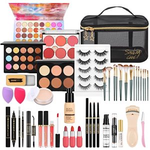 Fenshine 10-Piece Makeup Starter Kit with Portable Storage Bag for Eyeshadow, Foundation, Lip Gloss