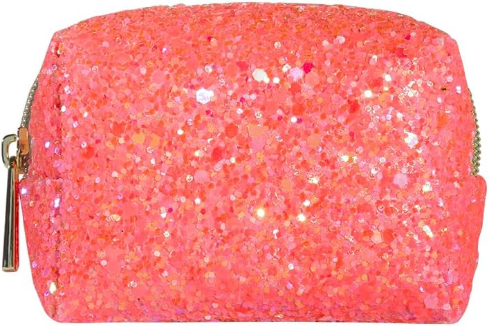 Pinch Provisions Coral Glitter Minimergency Kit with 17 Travel-Sized Beauty Essentials for Purses