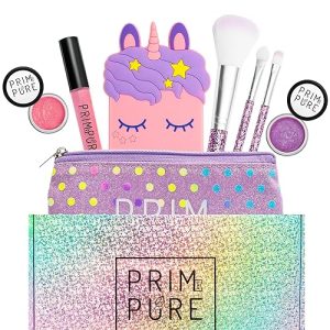 Prim and Pure Kids Mineral Makeup Gift Set with Unicorn Mirror for Play Dates and Parties