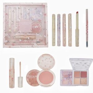 8-Piece Women's Makeup Kit with Lipsticks, Eyeshadow, Eyebrow Pencil, and Blush Palette