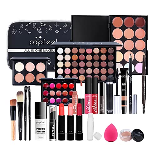 All-in-One Makeup Gift Set for Women and Teens, Includes Brush Set and Eyeshadow Palette