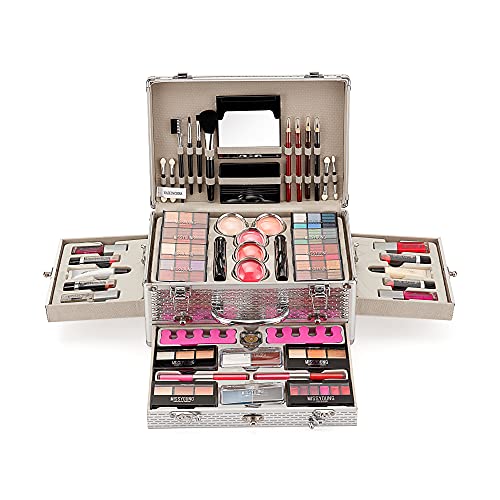 Women's All-in-One Makeup Gift Set with Aluminum Case Full Cosmetic Kit
