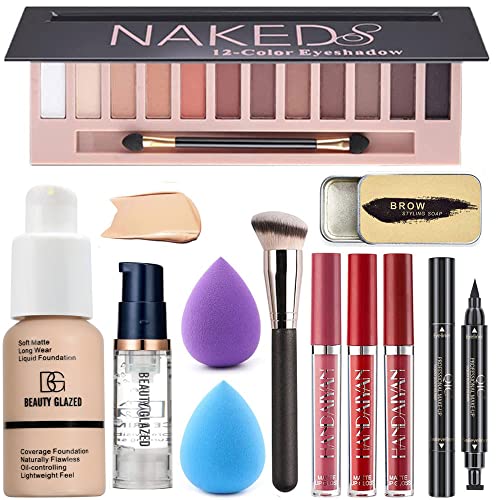 Sparkle & Shine 12 Color Eyeshadow Makeup Kit with Fun Accessories for Girls