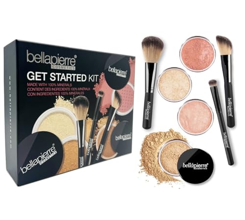 Bellapierre Mineral Makeup Get Started Kit Medium Size 2 Foundations 1 Blush 1 Bronzer