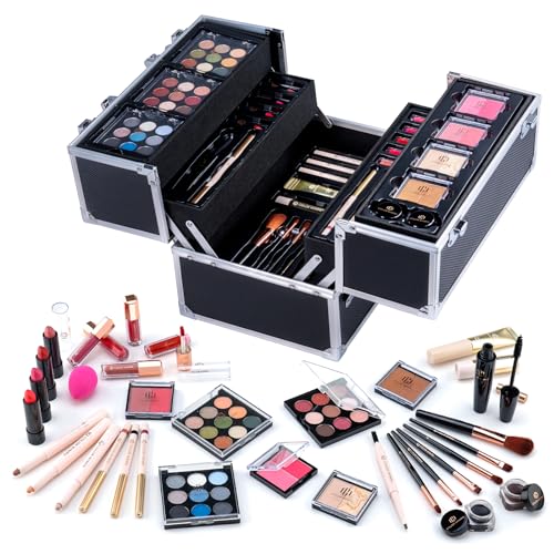Color Nymph High Capacity 24-Piece Makeup Set for Teens and Women Black