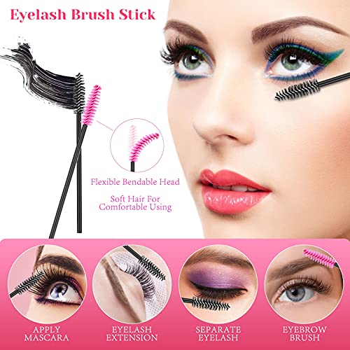 Disposable Makeup Applicators Kit 200 Pcs, Mascara Wands, Lip Brushes, Hair Clips, Tray, Organizer Box - Image 4