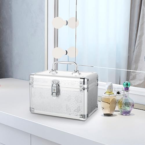 FOMIYES Portable Makeup Case with Mirror, Adjustable Dividers, and Large Storage for Artists - Image 2