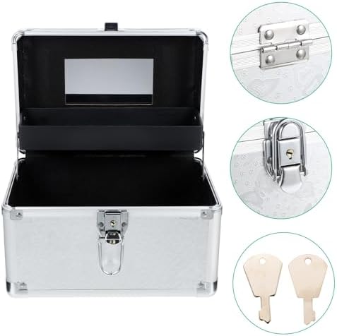 FOMIYES Portable Makeup Case with Mirror, Adjustable Dividers, and Large Storage for Artists - Image 6
