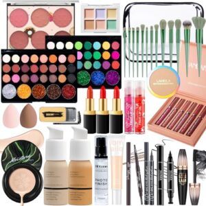 Full Makeup Set for Women, Girls, and Teens - Includes Eyeshadow, Foundation, CC Cream, Lipsticks - Perfect for Beginners and Professionals