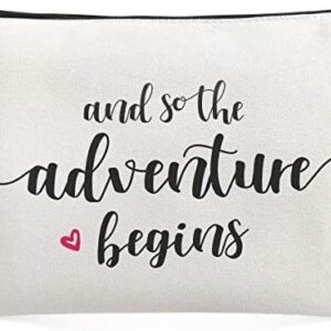 Fun Bride Wedding Day Travel Makeup Bag for Honeymoon Engagement Graduation Gifts for Women