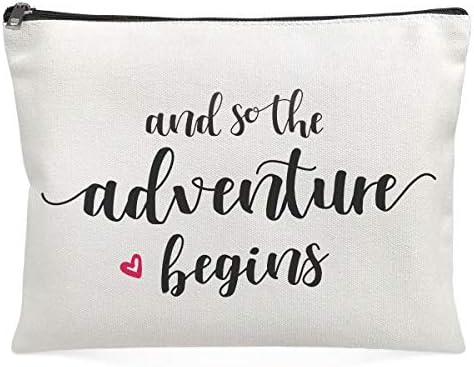 Fun Bride Wedding Day Travel Makeup Bag for Honeymoon Engagement Graduation Gifts for Women
