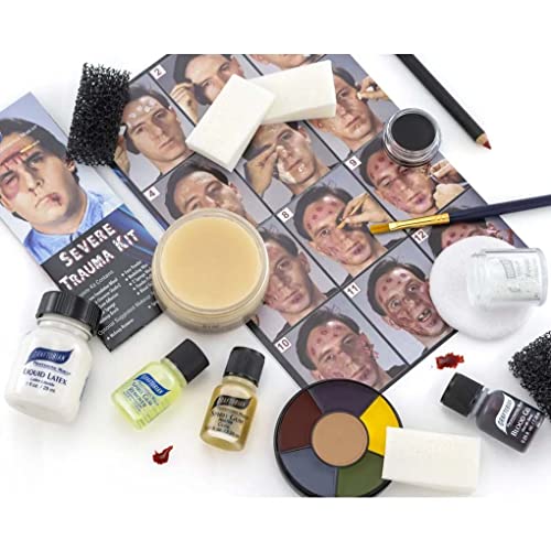 Graftobian Deluxe Severe Trauma Special FX Makeup Kit Realistic Effects 6 Piece - Image 3