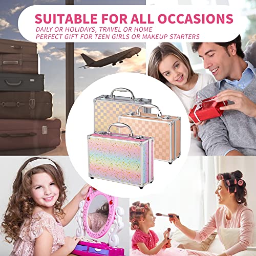 Hot Sugar Rainbow Makeup Kit Teen Girls 15-Piece Starter Set Eye Shadow Lip Gloss Blush Brushes Mirror - Image 6