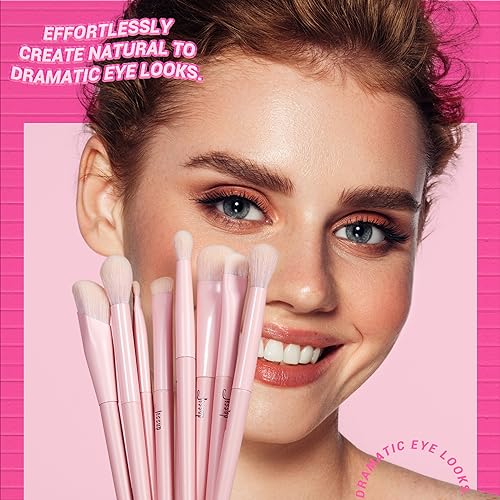 Jessup Pink Makeup Brushes Set 14Pcs Make up Brushes Premium Vegan Foundation Concealer Blush Eyeshadow Eyeliner Powder Highlighter Blending Face Brush Set, T495 - Image 5