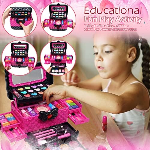Washable Non-Toxic Real Makeup Toy Kit for Girls Ages 3-12 - Image 4