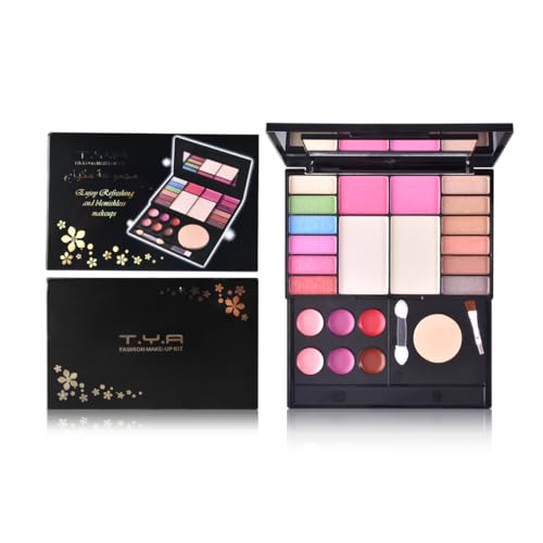 LAMUSELAND Professional 24-Shade All-in-One Makeup Travel Palette for Women with Eyeshadow, Blush, Lipstick