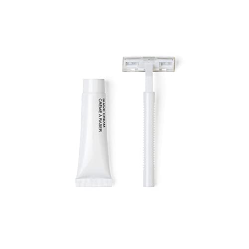 Luxury Shave Kit Bulk 200 Count Twin Blade Razors with Shave Cream - Image 2