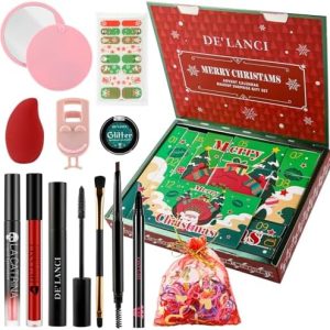 DE'LANCI 12 Days 2024 Christmas Countdown Beauty Box Advent Calendar for Women
