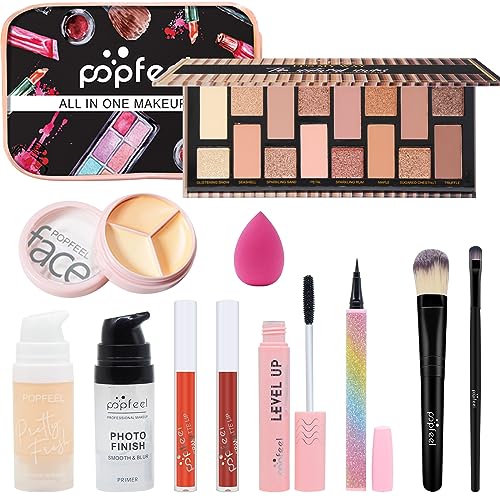 20-Piece All-in-One Makeup Kit for Women Gift Set with Eyeshadow, Foundation, and Brushes