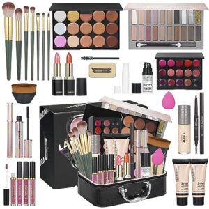 Vibrant Multi-Purpose Women's Makeup Kit with Pigmented Palette and Brush Set