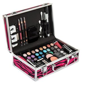 51 Piece Makeup Kit Gift Set with Portable Case Including Eye Shadows, Blushes, Lip Glosses, Lipsticks, Liners, Mascara