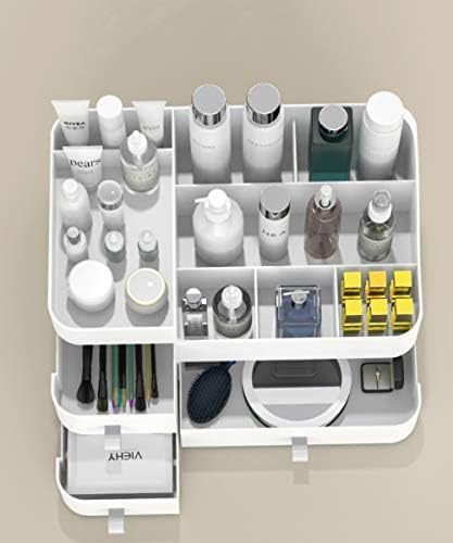 MIUOPUR Large White Makeup Organizer with Drawers for Cosmetics Jewelry Storage - Image 4
