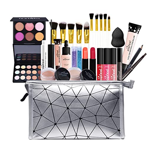 Pro All-in-One Makeup Kit with Eyeshadow, Lipstick, Blush, and More for Women 30g