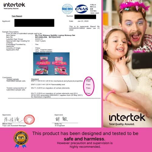 Pink Foldable Makeup Palette and Mirror, Age-Appropriate First Makeup Set for Young Girls - Image 4