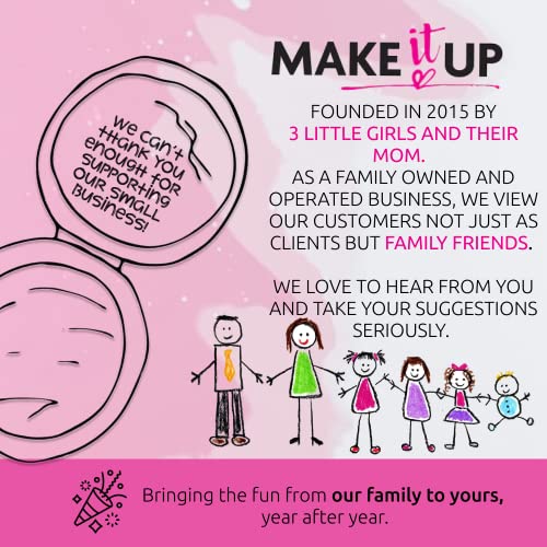Pink Foldable Makeup Palette and Mirror, Age-Appropriate First Makeup Set for Young Girls - Image 7