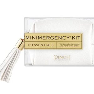 Pinch Provisions Vegan Minimergency Kit for Her, White Pouch, 17 Essentials