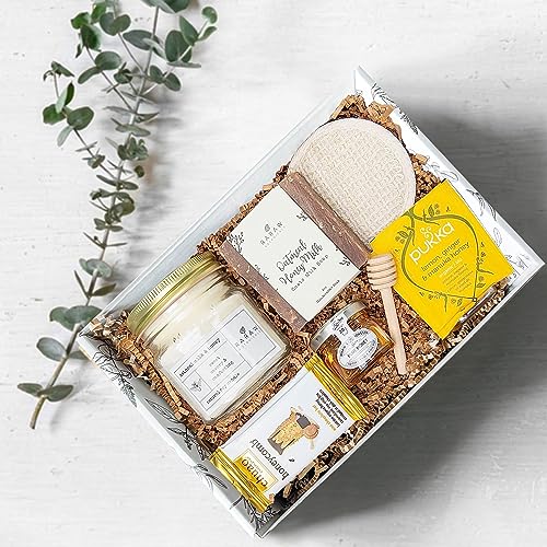 RaRaw Botanicals Birthday Self Care Gift Box with Soap, Candle, Loofah, Tea, Chocolate - Image 7