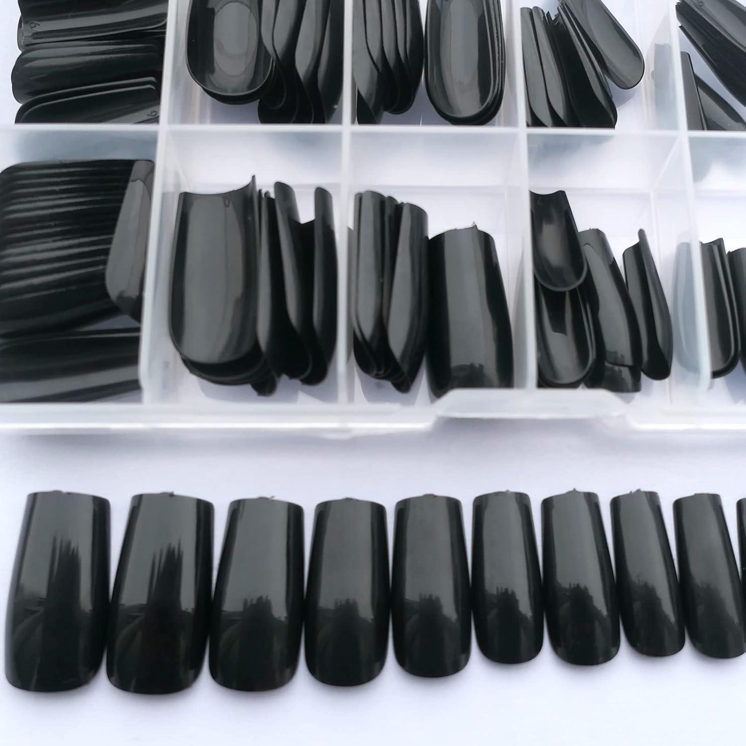 120pc Black Ballerina Press-On Nails - Glossy Full Cover Acrylic for Beginners - Image 2