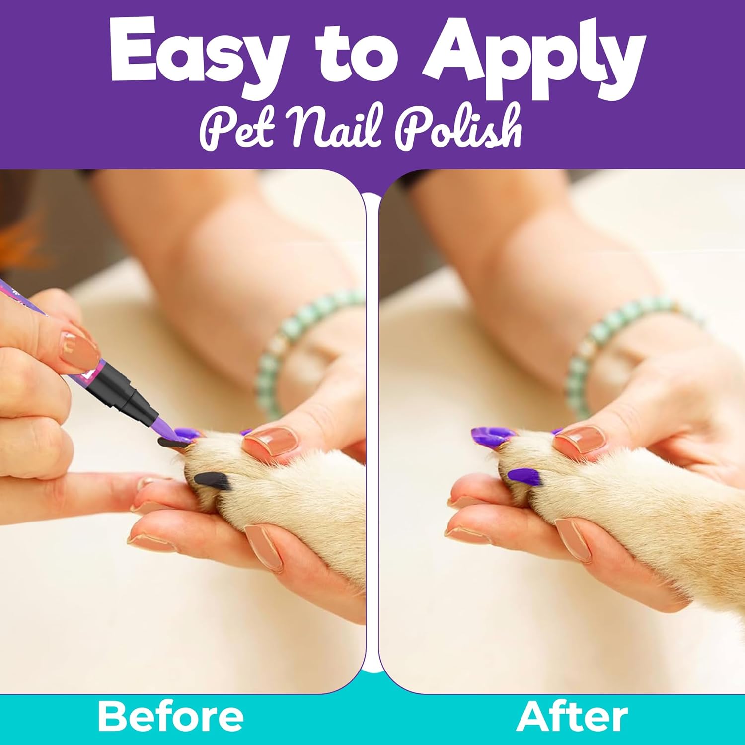 16 Color Pet Safe Quick Dry Dog Nail Polish Pens Set with File Included - Image 4