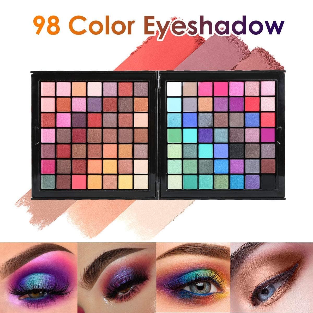 177 Color Hotrose Full Pink Eyeshadow Palette Blush Lip Gloss Concealer Kit Beauty Makeup Set,All-in-One Makeup Kit with Mirror, Applicators - Image 4