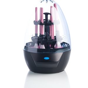2-in-1 Matte Black Electronic Makeup Brush Cleaner - Effortlessly Cleans Brushes