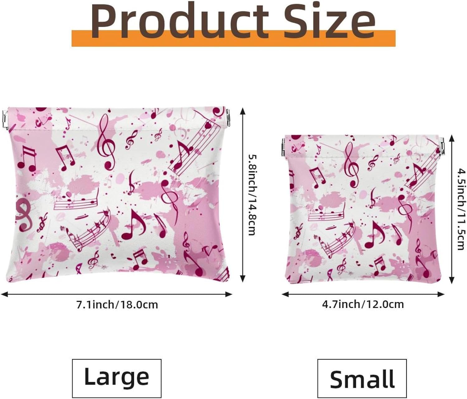 2 Pcs Mini Faux Leather Cosmetic Bags, Travel Storage Pouch for Women, Purple Pink - Image 2