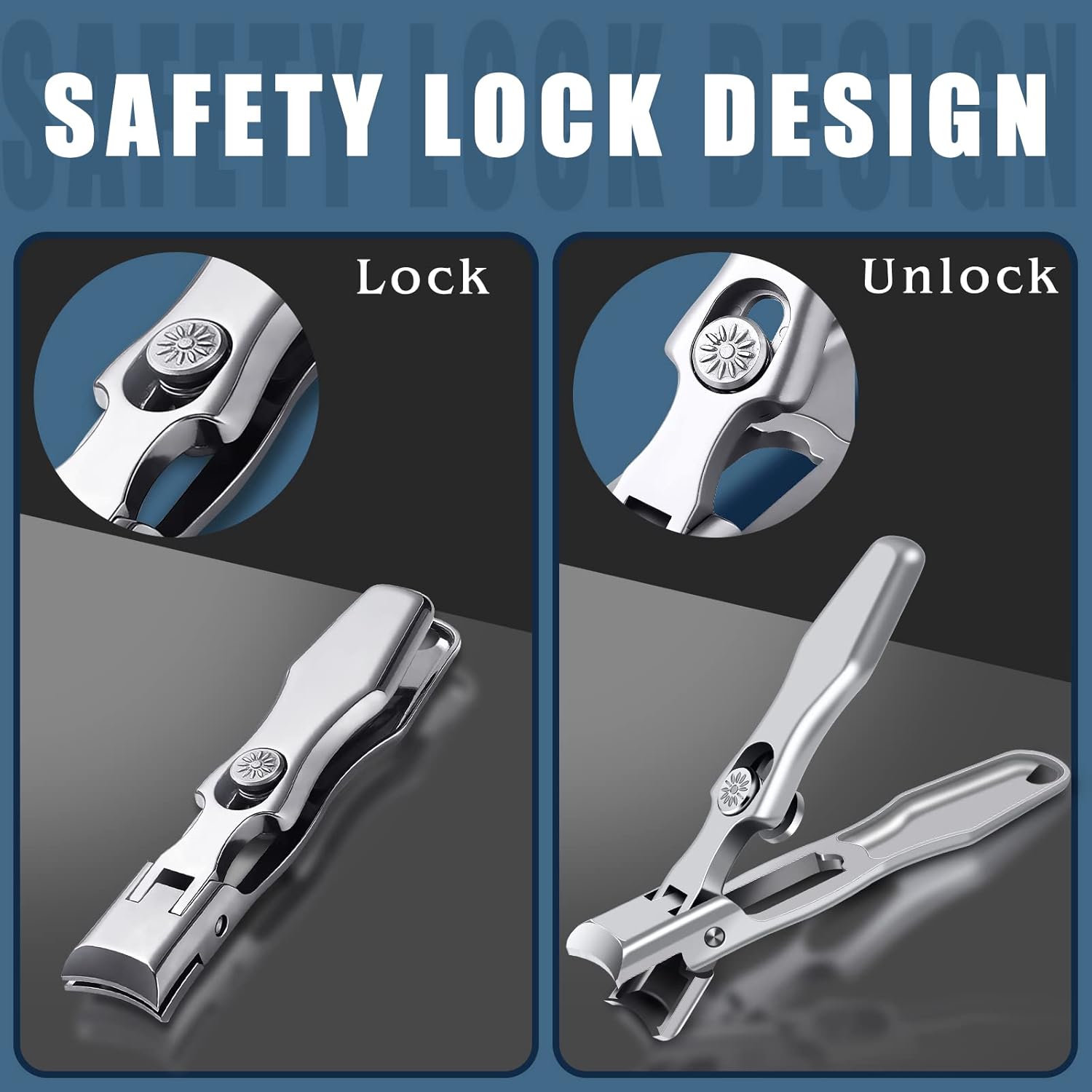 2024 DRMODE Heavy Duty Nail Clippers for Thick Nails with Catcher - Image 6