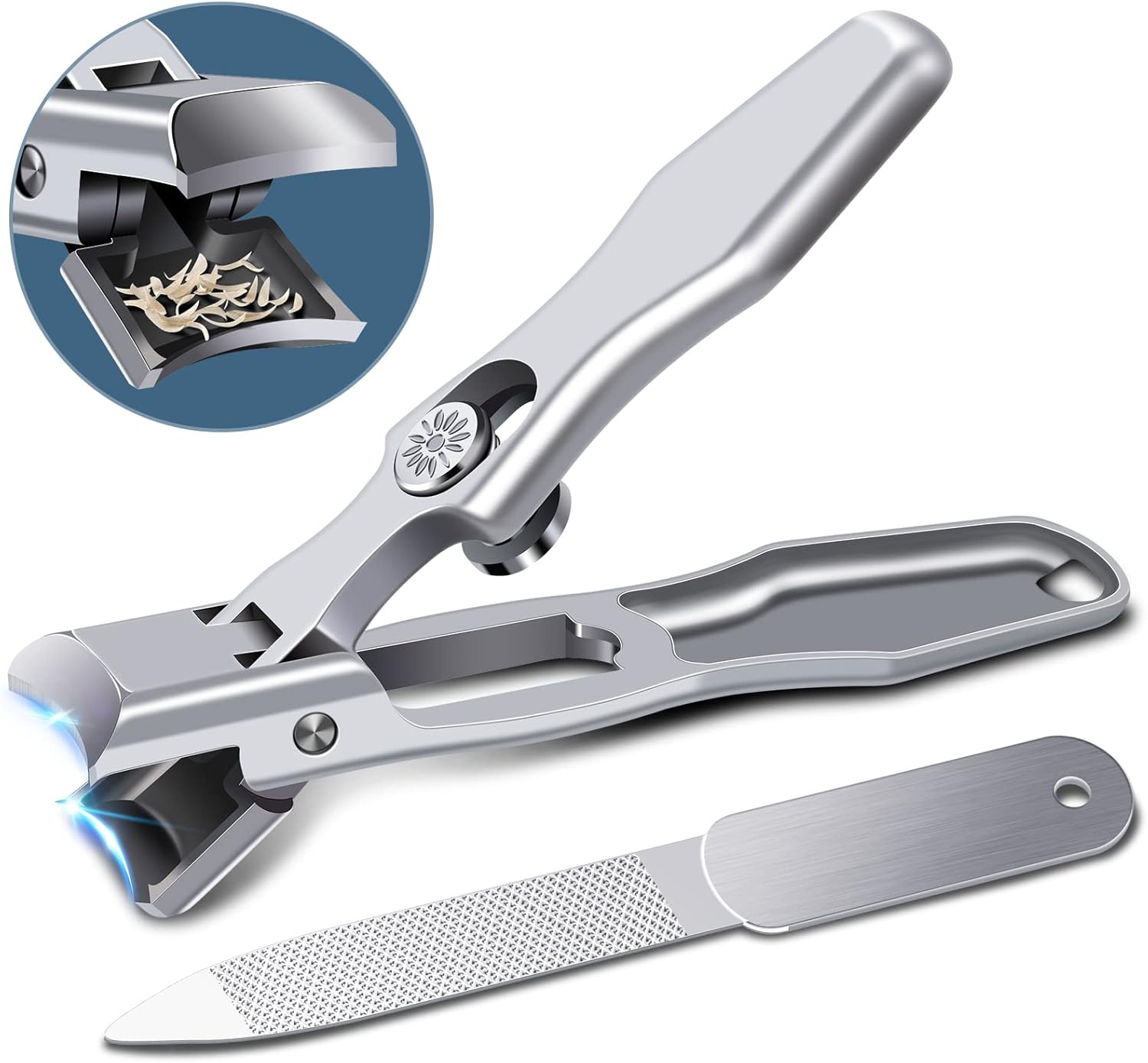 2024 DRMODE Heavy Duty Nail Clippers for Thick Nails with Catcher