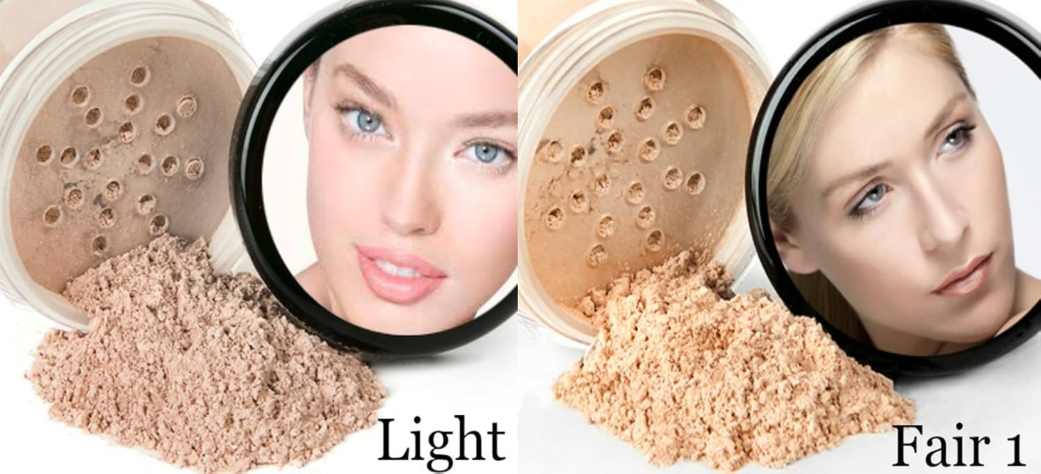 $40 SPECIAL (LIGHT & FAIR 1) Full Size Mineral Makeup Kit Foundation Concealer Bare Face Matte Set - Image 5