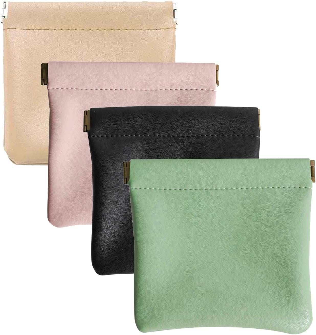 4pcs Small Makeup Bag for Purse, Mini Portable PU Leather Cosmetic Bags for Women, Coin Purse Lipstick Cosmetic Accessories Organizer, Small Travel Kit Storage Pouch.