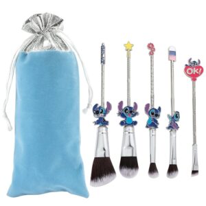 5Pcs Interstellar Baby Makeup Brush Set, Creative Stitch Theme, Premium Tools for Girls