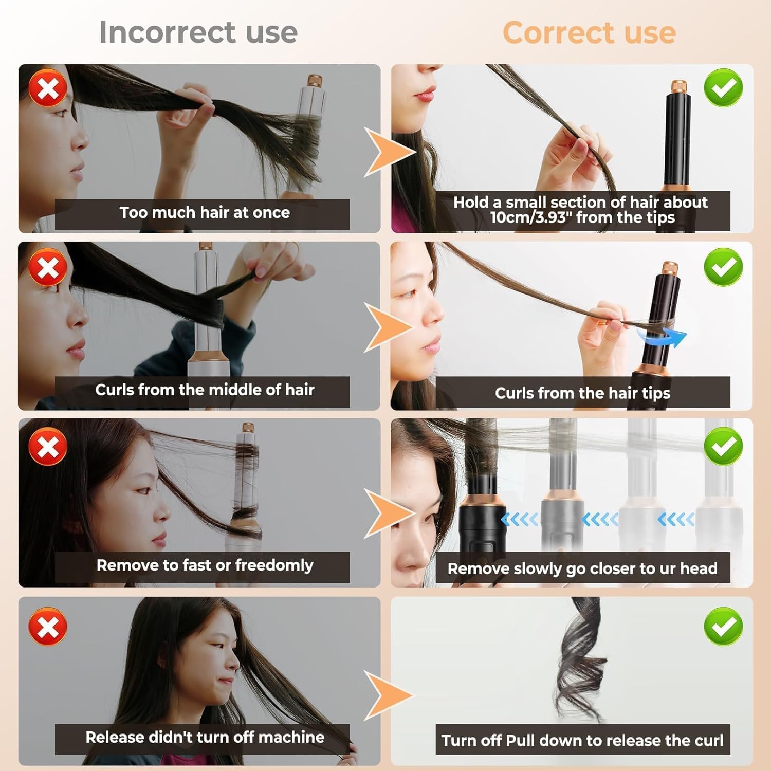 6 in 1 Gold Multifunction Air Styler & Hair Dryer Brush - Image 2