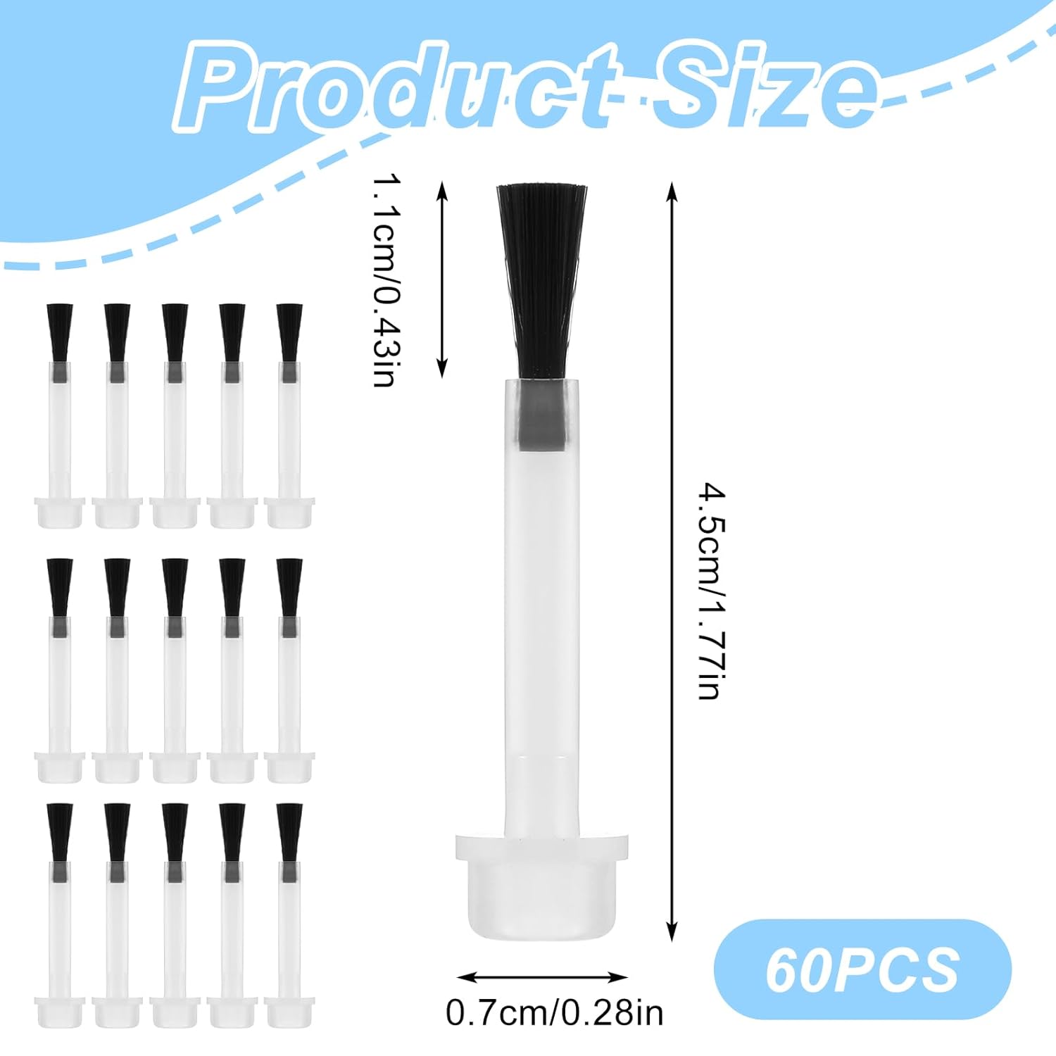 60 Pcs Mini Disposable Nail Polish Dip Brushes for Salon Use - Image 4