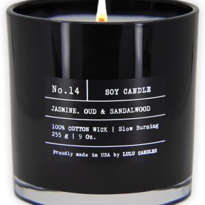 Lulu Candles | Jasmine, Oud & Sandalwood | 9 Oz. Luxury Soy Candle