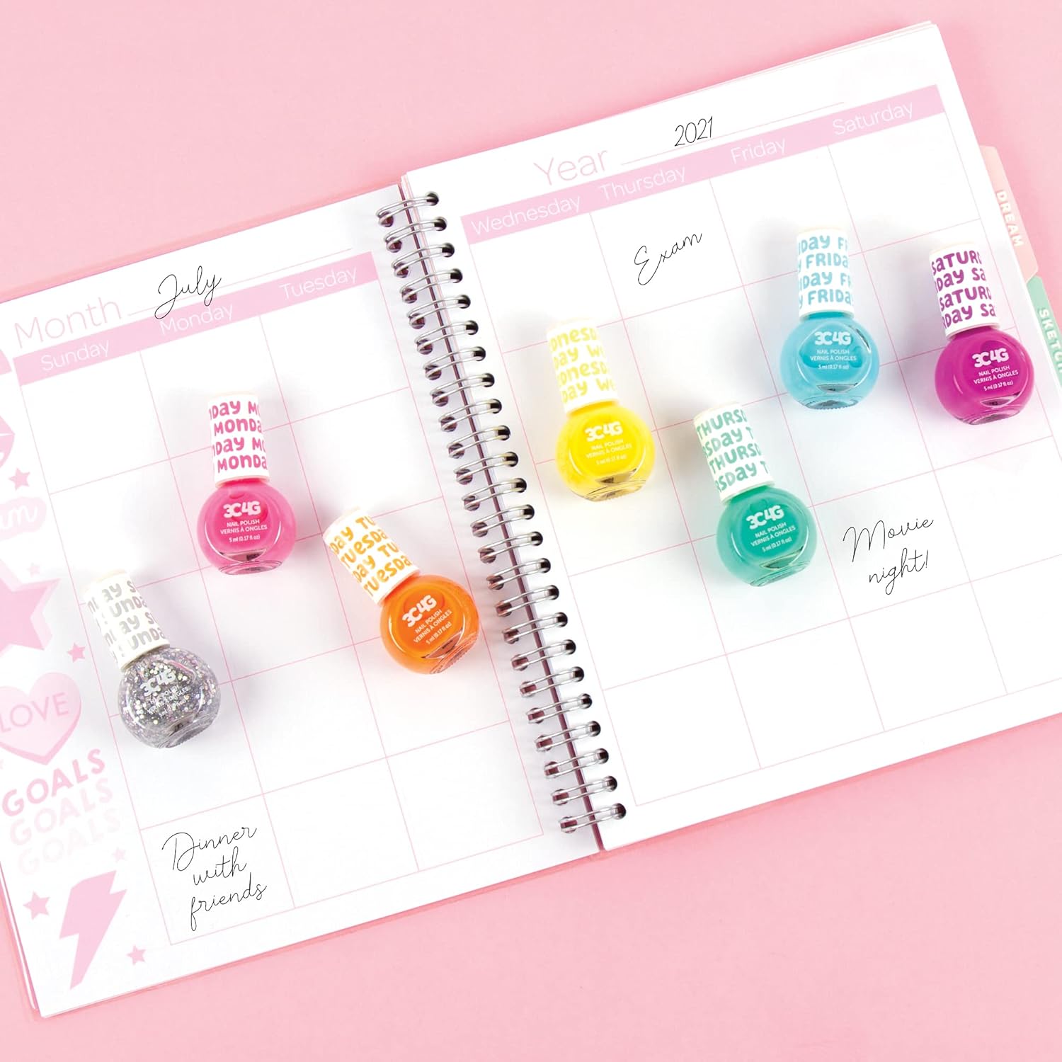7 Non-Toxic Nail Polish Set for Girls 8+ - Fun DIY Manicure Kit - Image 6