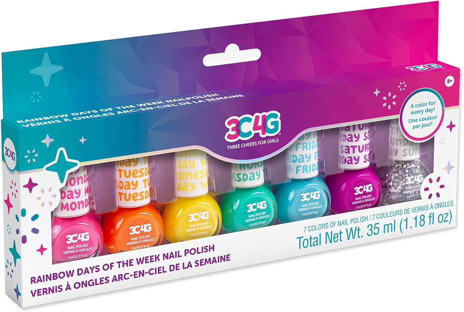7 Non-Toxic Nail Polish Set for Girls 8+ - Fun DIY Manicure Kit