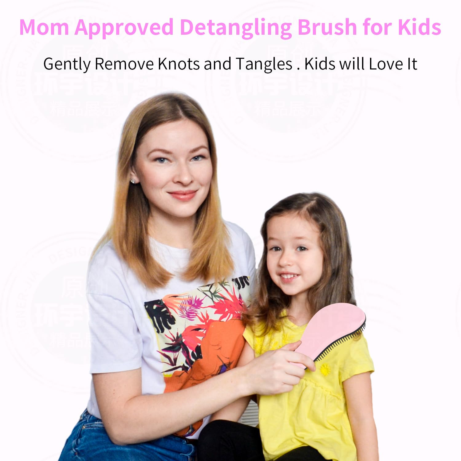 79STYLE 3pcs Detangler Brush Tangle Free Hair Brushes For Kids Knot Free No Pain Detangling Kids Hair Brush Combs For Curly Fine Hair (Size 7.4 Inch -Purple) - Image 5