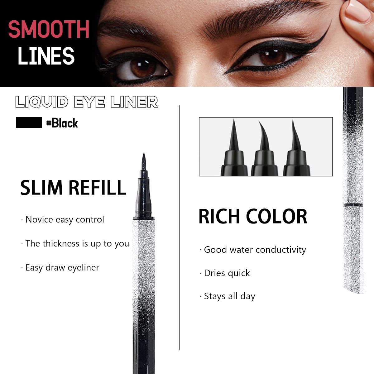 All-in-One Makeup Kit with 12 Eyeshadows, Mascara, Eyeliner, Brushes & Bag - Image 4