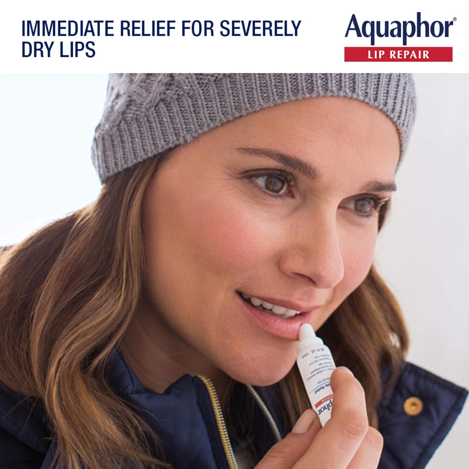 Aquaphor Lip Repair Ointment - .35 oz for Long-lasting Moisture & Chapped Lips - Image 3