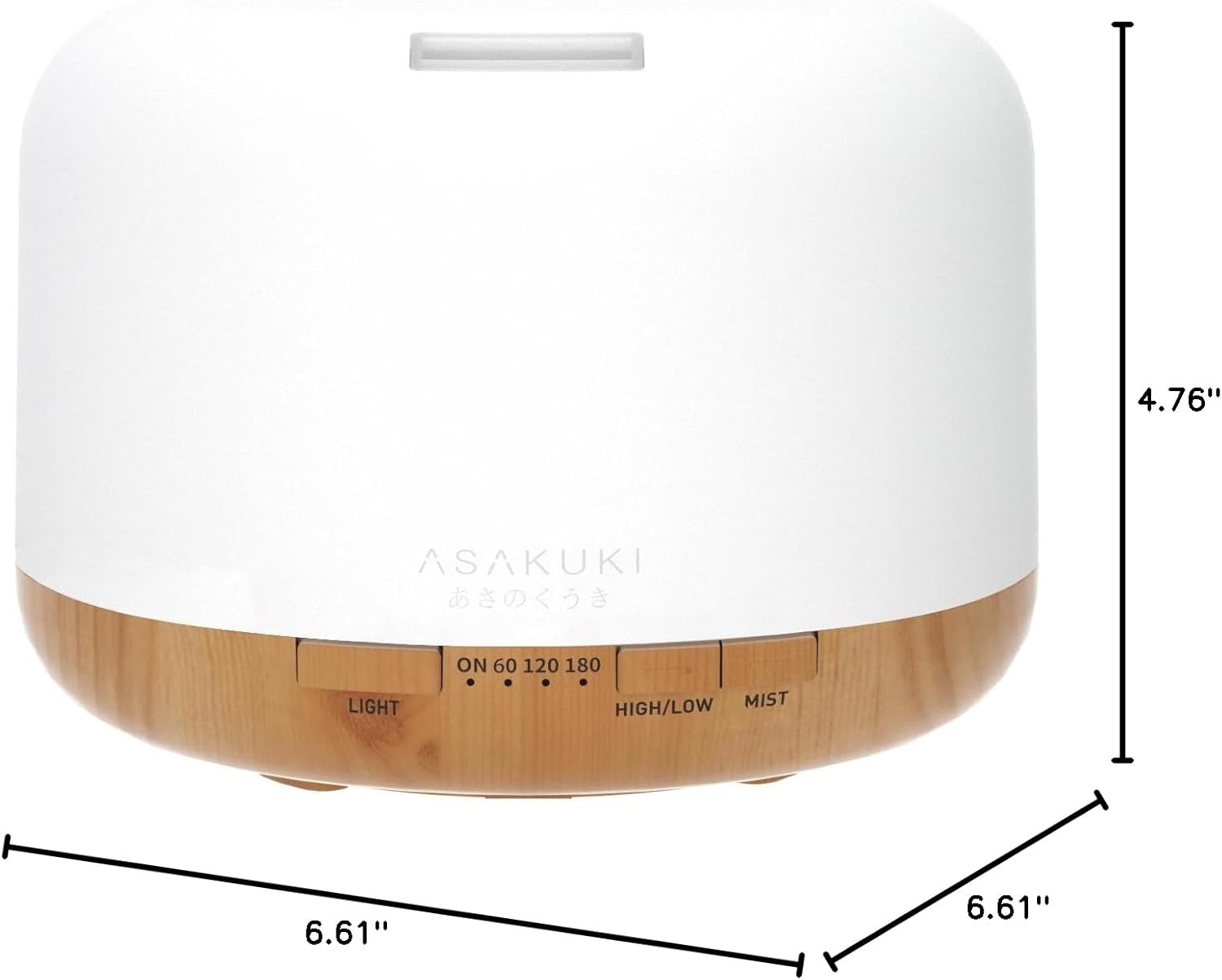 ASAKUKI 500ml Premium, Essential Oil Diffuser with Remote Control, 5 in 1 Ultrasonic Aromatherapy Fragrant Oil Humidifier Vaporizer, Timer and Auto-Off Safety Switch Brown - Image 7